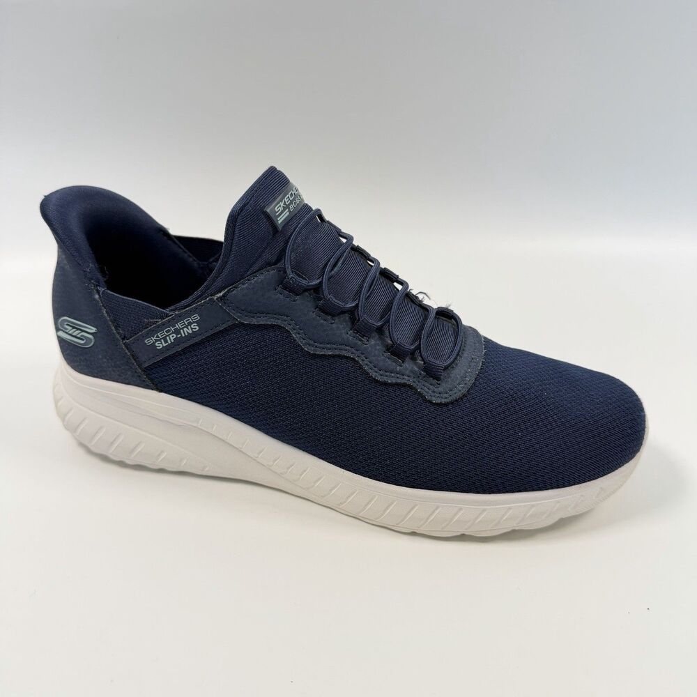 Skechers BOBS Sport Squad Chaos Womens Slip On Shoes Sneakers Navy Size 10